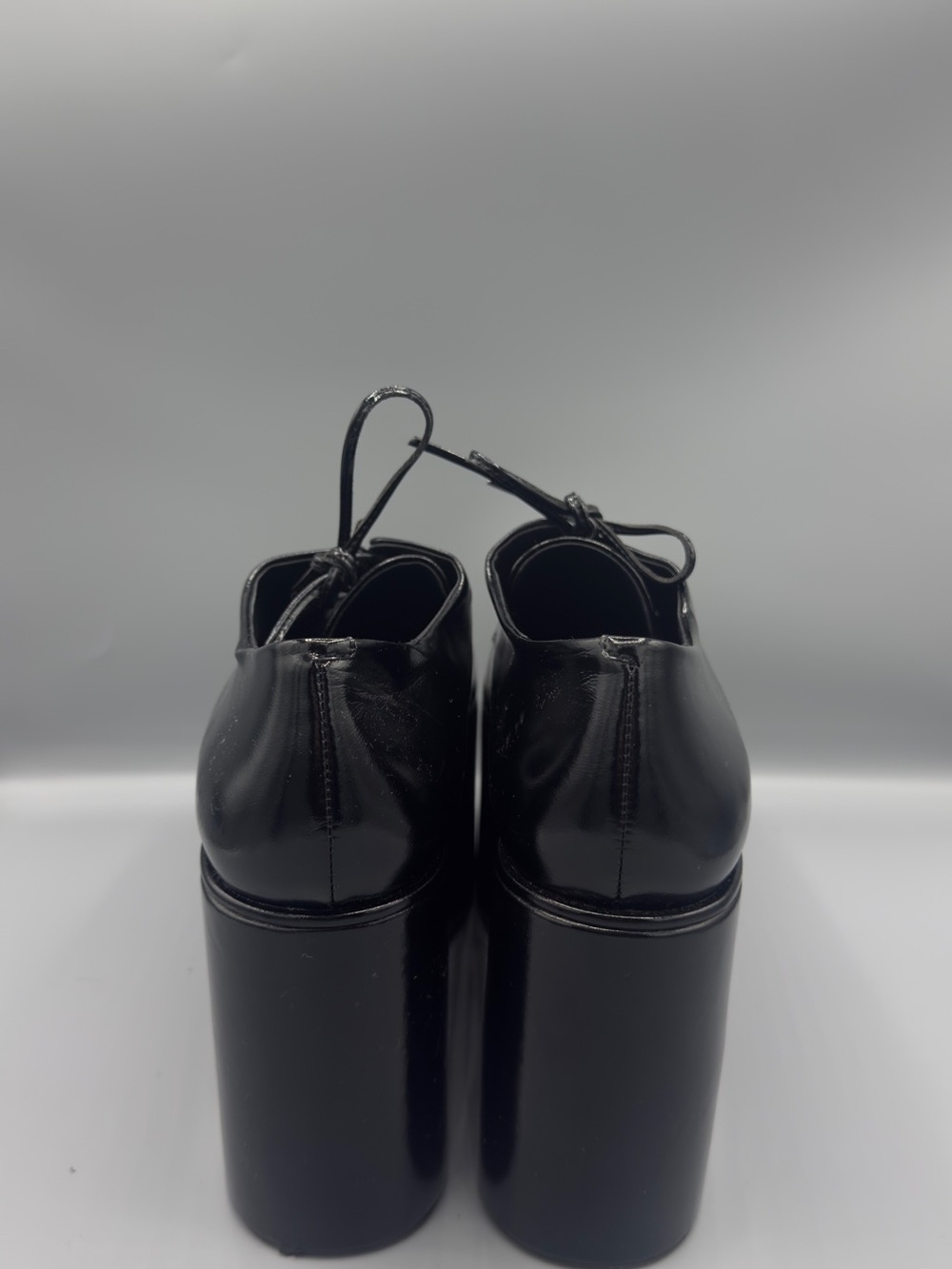 Jeffrey Campbell 🖤 Black Platform Lace-Up Shoes 7.5 - Picture 6 of 6